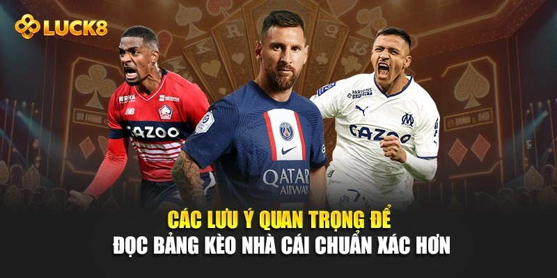 Các lưu ý quan trọng để đọc bảng kèo nhà cái chuẩn xác hơn